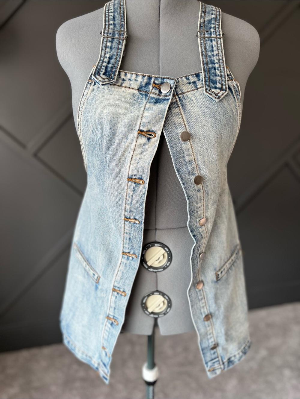 Forever 21 Light Blue Denim Overall Dress